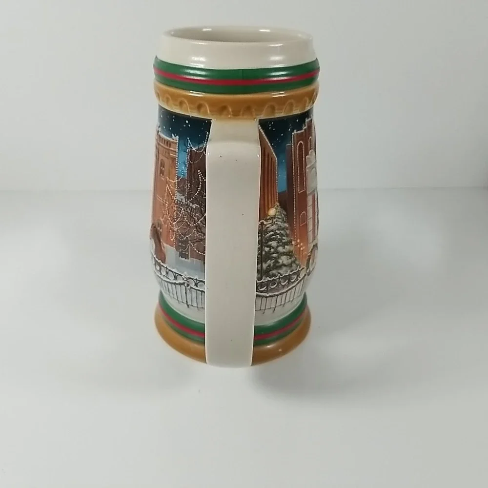1997 Budweiser Holiday Stein CS313 Christmas beer mug Anheuser-Busch Bud series